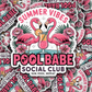 DC 1840 - Summer vibes pool babe Die Cut Sticker