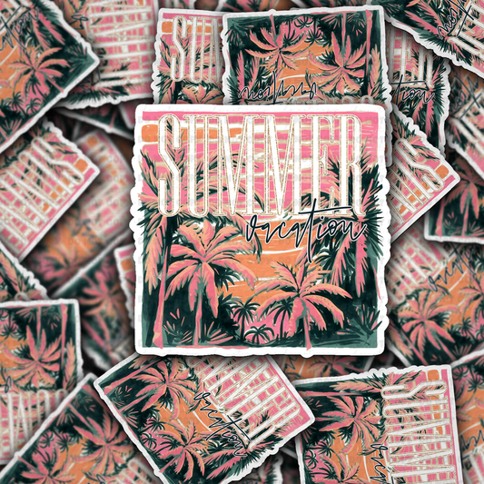 DC 1791 - Summer Vacation Die Cut Sticker