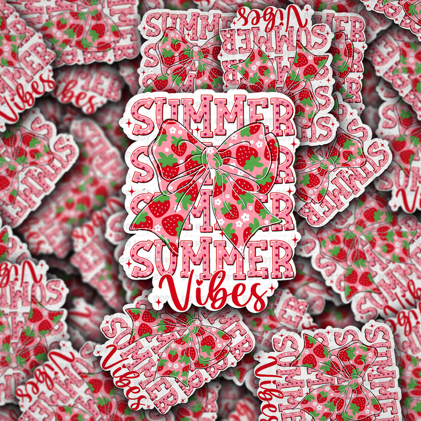 DC 1943 - Summer vibes strawberries Die Cut Sticker