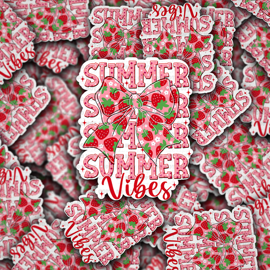 DC 1943 - Summer vibes strawberries Die Cut Sticker