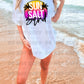 Sun salt sand with palm trees pink and yellow *DREAM TRANSFER* DTF