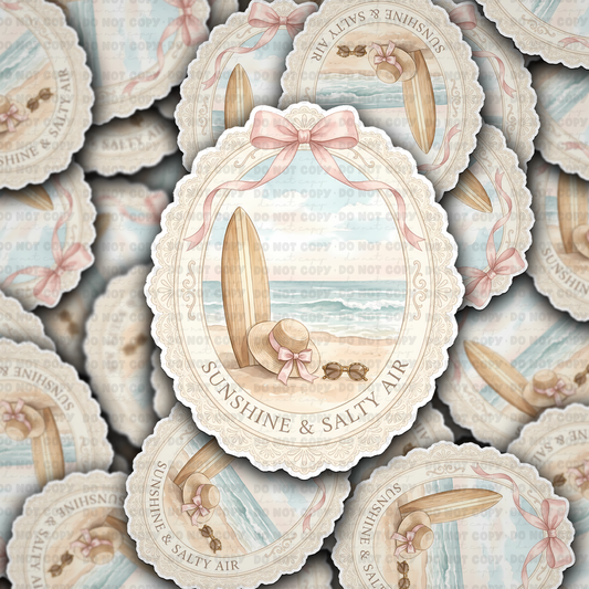 DS 2792 - Sunshine and salty air Die Cut sticker