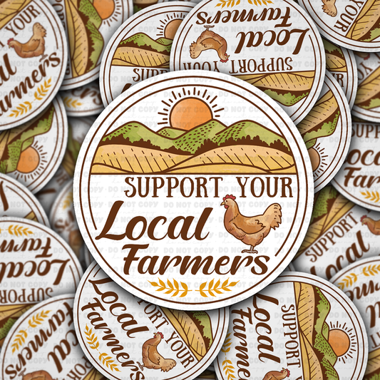 DS 2886 - Support your local farmers Die Cut sticker