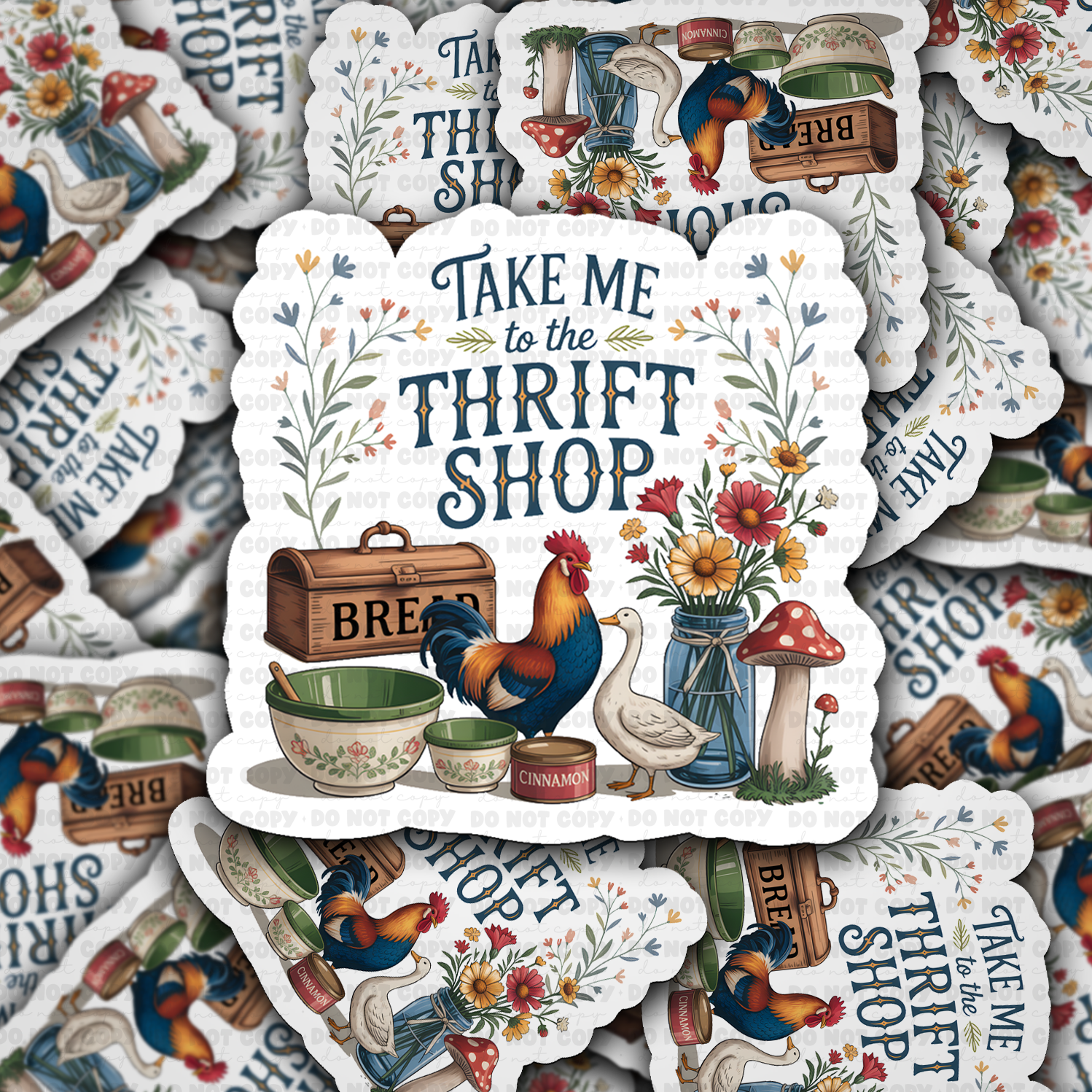 DS 2887 - Take me to the thrift shop Die Cut sticker – It's Transfer Time