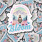 DC 1518 - Take me where the flowers bloom die cut sticker