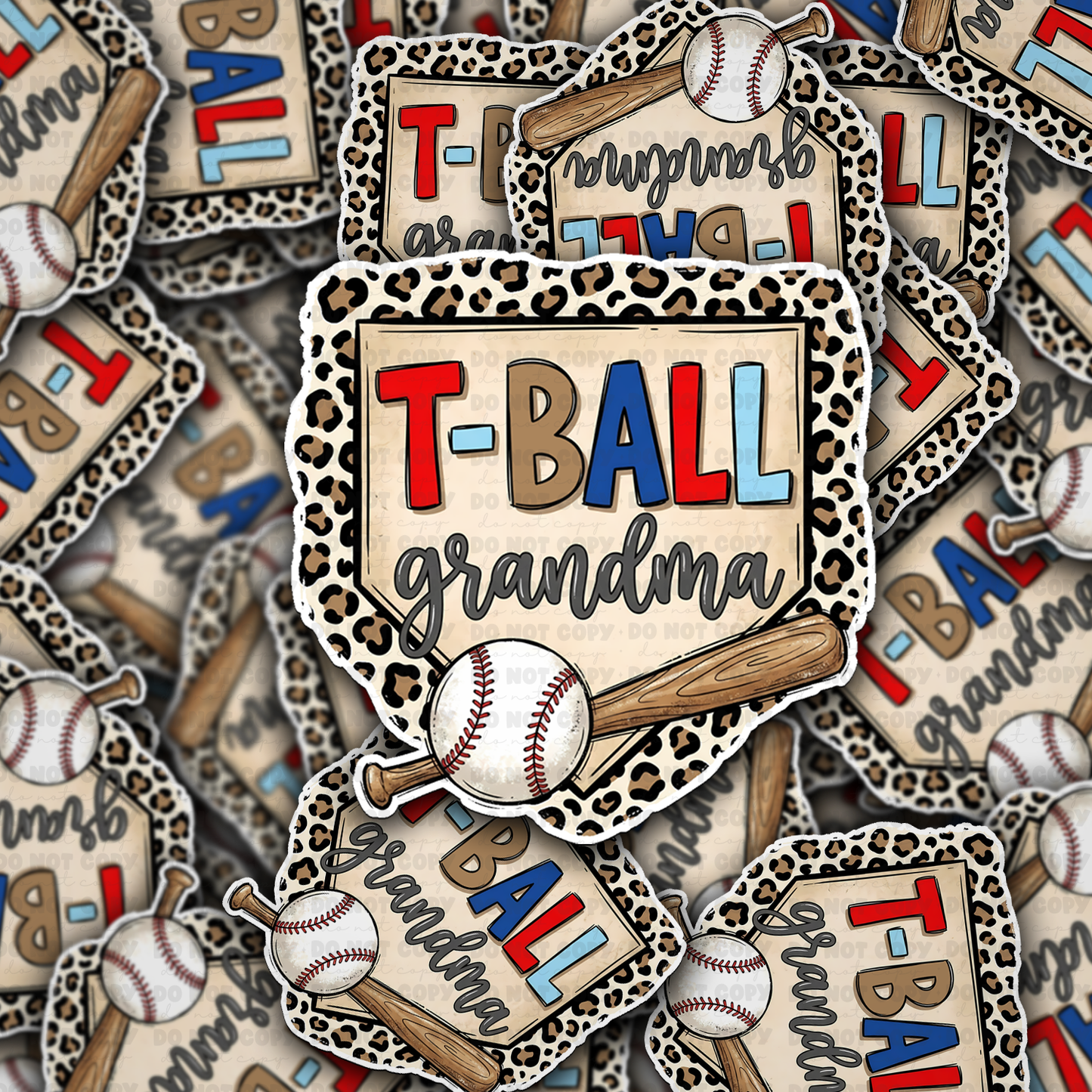 DS 2758 - T ball grandma Die Cut sticker