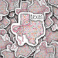 DC 1676- Texas floral Die Cut Sticker (Copy)