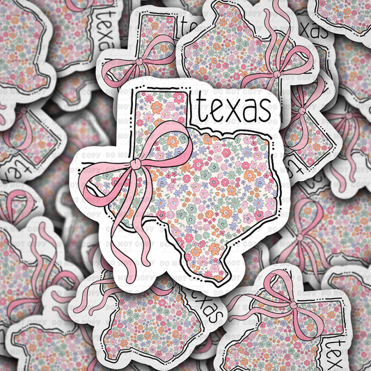 DC 1676- Texas floral Die Cut Sticker (Copy)