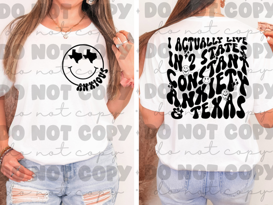 In two states Anxiety and Texas front and back set  *DREAM TRANSFER* DTF