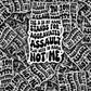 DC 1992 - The a in my name stands for aggravated assault play with yo mama not me Die Cut Sticker