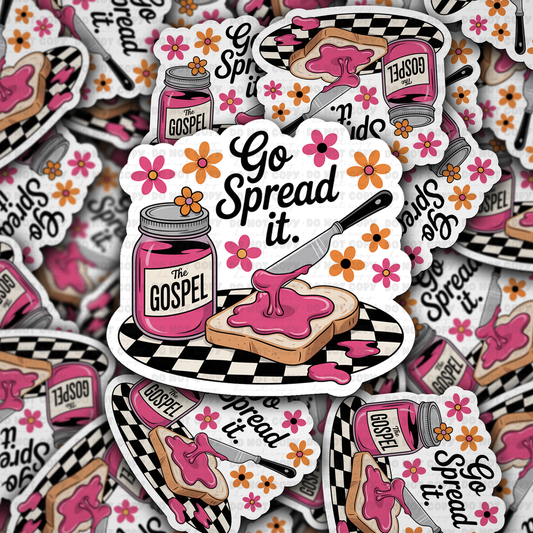 DC 2007 - The gospel go spread it Die Cut Sticker