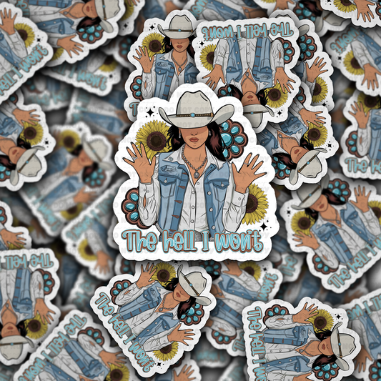 DC 1802 - The hell I won't Die Cut Sticker