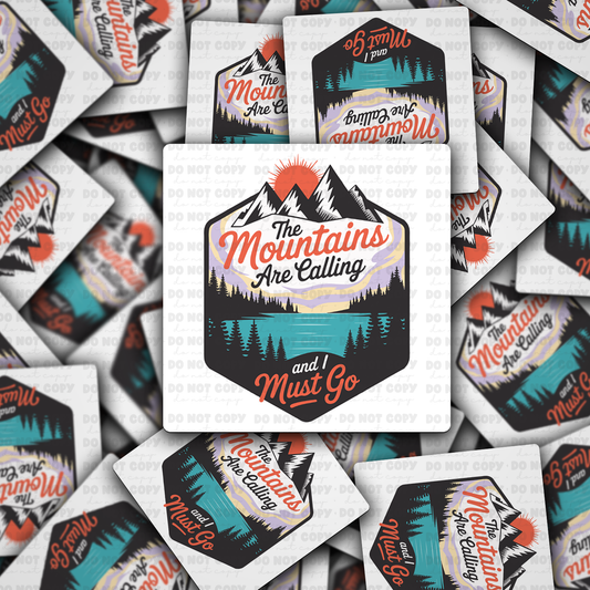 DC 2141 - The mountains are calling Die Cut Sticker