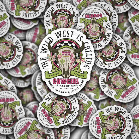 DC 1930 - Wild west is calling Die Cut Sticker