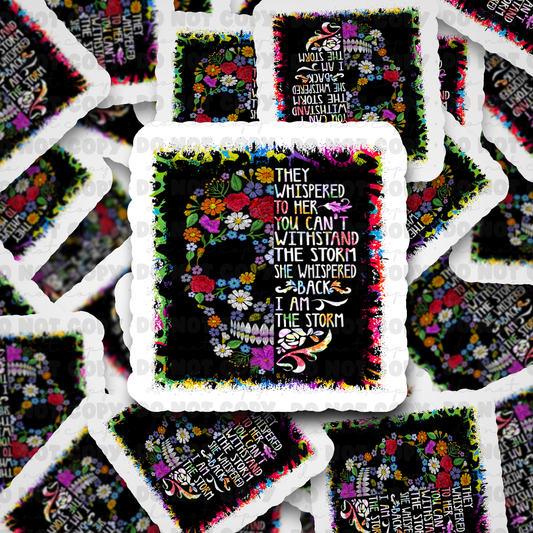 DC522 they whispered  Die cut sticker 3-5 Business Day TAT