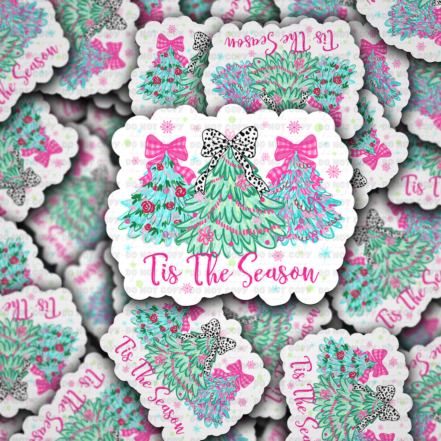 DC 2101 - Tis the season Christmas trees Die Cut Sticker