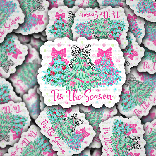 DC 2101 - Tis the season Christmas trees Die Cut Sticker