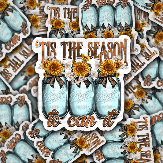 DC 1140 Tis the season I can do it jars Die cut sticker