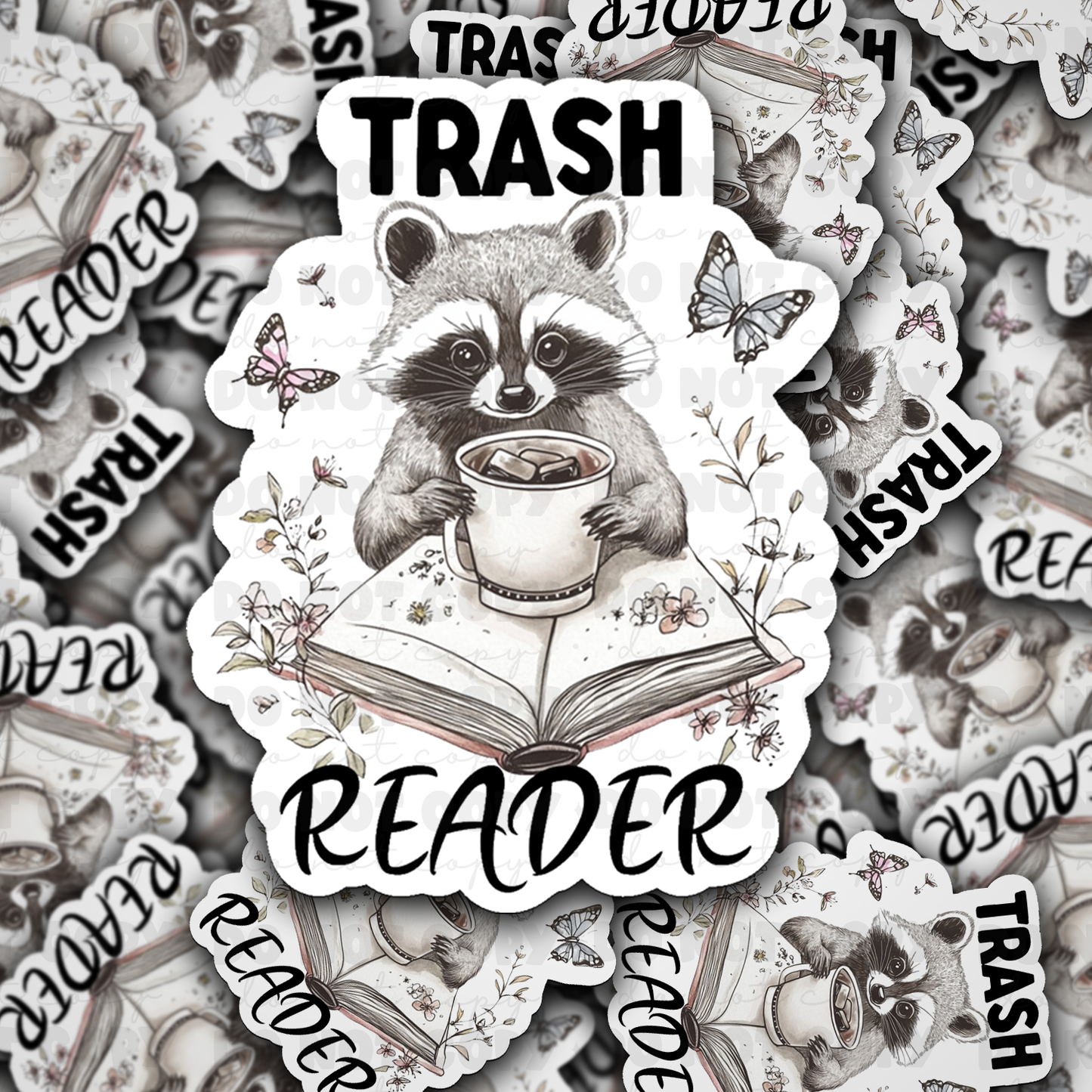 DC 1340 Trash Reader - die cut sticker