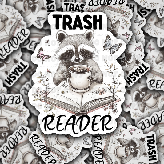 DC 1340 Trash Reader - die cut sticker