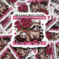DC523 trashy but cute Die cut sticker 3-5 Business Day TAT