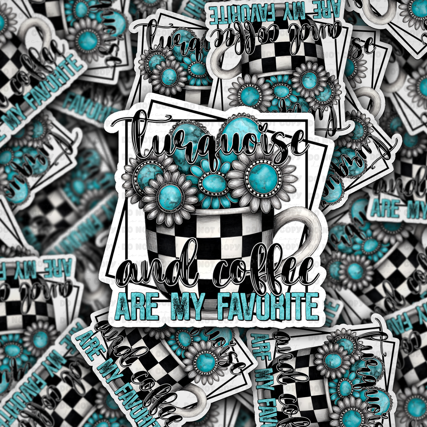 DC 1973 - Turquoise and coffee are my favorite Die Cut Sticker