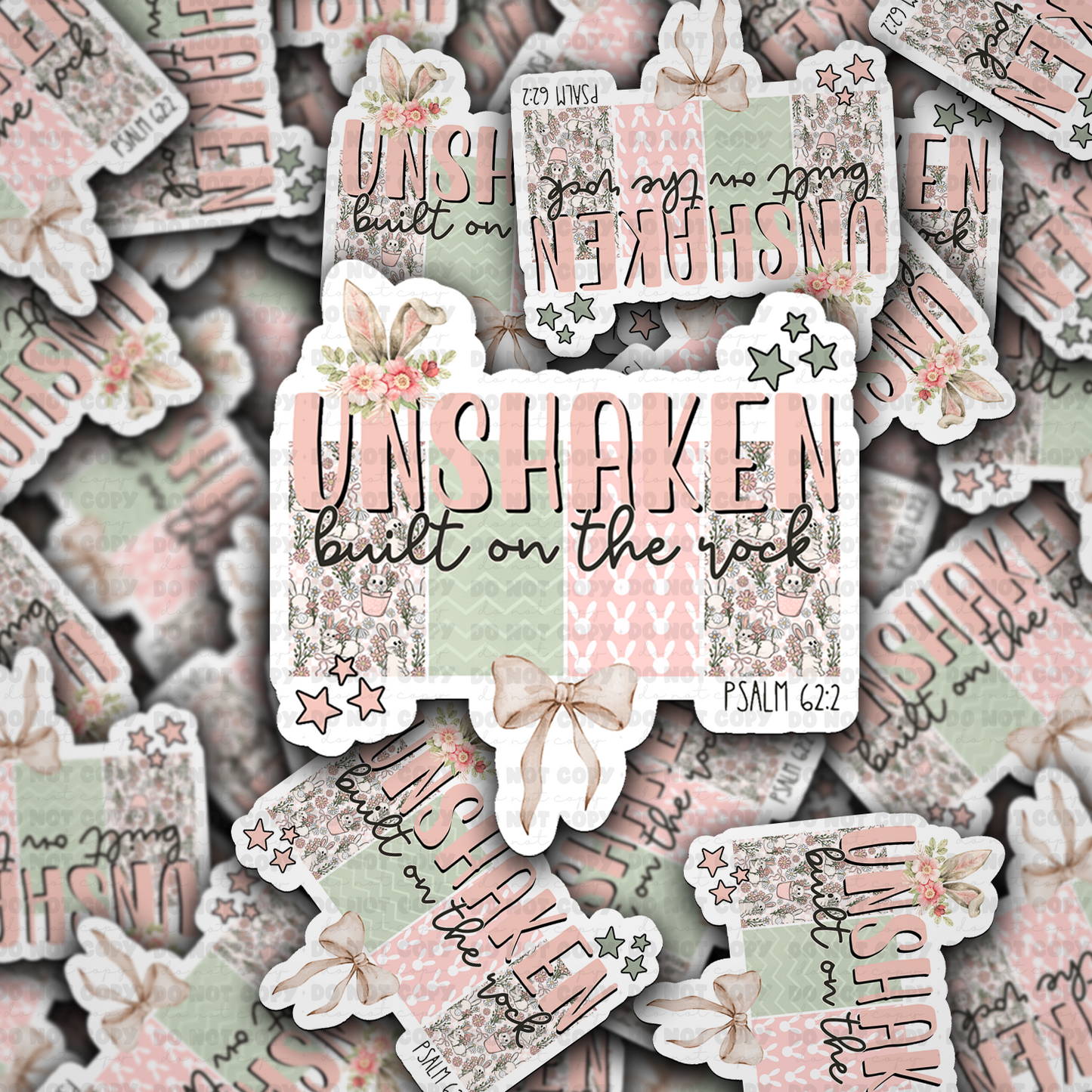 DC 2113 - Unshaken built on the rock Die Cut Sticker