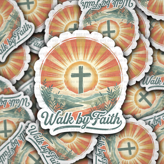 DS 2890 - Walk by faith Die Cut sticker