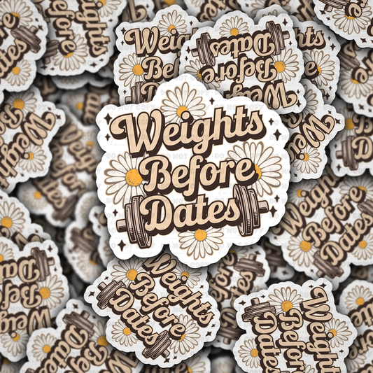DC 1804 - Weights before dates Die Cut Sticker