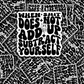 DC 1657 - When shit does not add up subtract yourself Die Cut Sticker