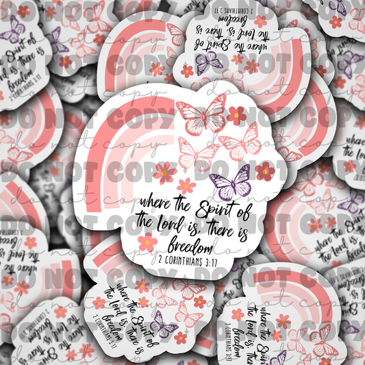 Where the spirit Die cut sticker 3-5 Business Day TAT
