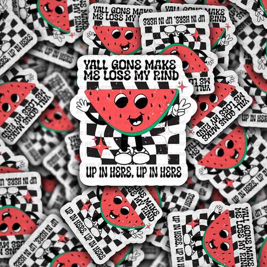 DC 1963 - Yall gone make me lose my rind up in here up in here Die Cut Sticker