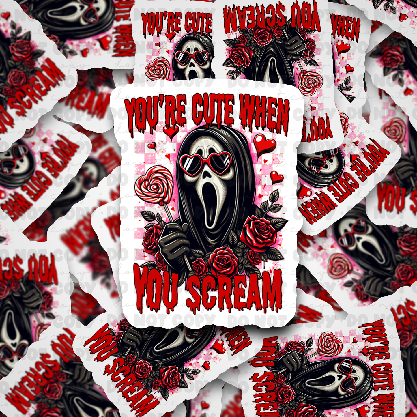 DC524 your cute when Die cut sticker 3-5 Business Day TAT