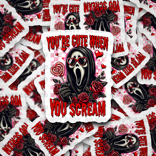 DC524 your cute when Die cut sticker 3-5 Business Day TAT