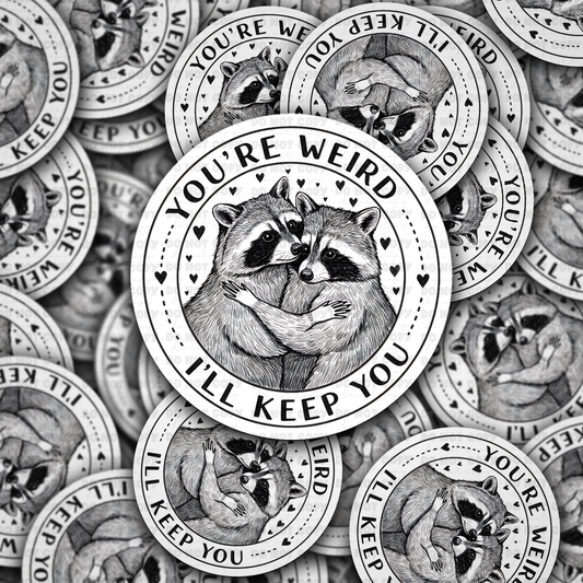DS 2822 - You're weird I'll keep you Die Cut sticker