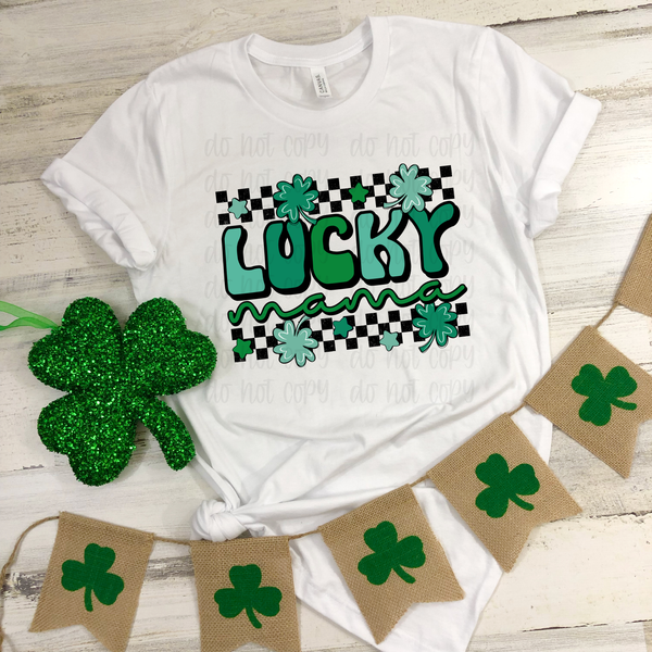 Lucky mama with shamrock St. Patrick's Day *DREAM TRANSFER* DTF