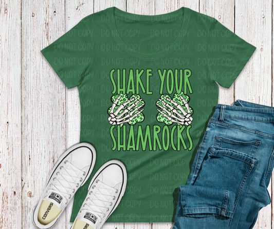 Shake your shamrocks skeleton boob hands St. Patrick's Day *DREAM TRANSFER* DTF