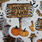 Spooky season skeleton hands with pumpkins Die cut sticker 3-5 Business Day TAT