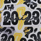 Senior yellow 2023 with bolt Die cut sticker 3-5 Business Day TAT