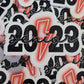 Senior red 2023 with bolt Die cut sticker 3-5 Business Day TAT