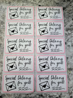 Special delivery for you Stickers 50 OR 100 count