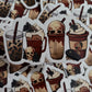 Halloween skull coffee cups Die cut sticker 3-5 Business Day TAT
