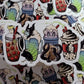 Halloween villain coffee cups Die cut sticker 3-5 Business Day TAT