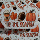 Tis the season pumpkin spice football fall pumpkin Die cut sticker 3-5 Business Day TAT