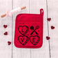 Love heart whisk valentine pot holder size *DREAM TRANSFER* DTF