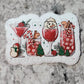 Christmas wine glass cocktail Die cut sticker 3-5 Business Day TAT
