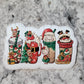 Red Santa Christmas coffee cups Die cut sticker 3-5 Business Day TAT