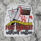 I get murdery without coffee crime scene do not cross Die cut sticker 3-5 Business Day TAT.