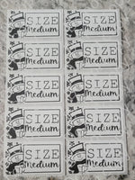 Snowman winter Christmas White *CHOOSE YOUR SIZE* stickers 50 OR 100 count