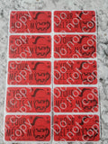 Your support melts my heart Christmas Thermal sticker 50 OR 100 count